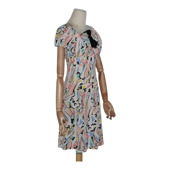 CHANEL One Piece Silk Multicolor CC Auth FF0253M - Picture 1 of 14